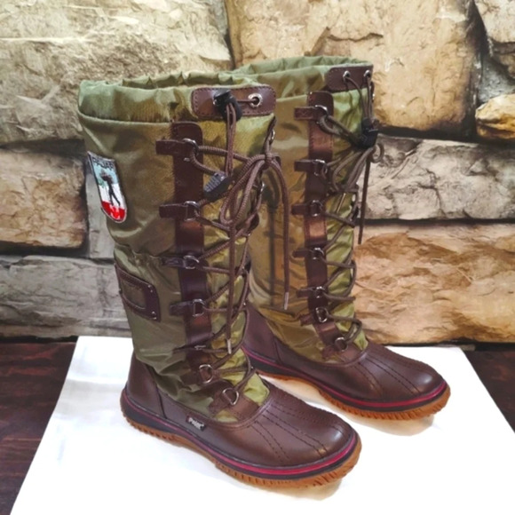 Pajar Shoes - Pajar Canada Waterproof Winter Boots Green Brown Lined 7 - 7.5 38 Euro Grip Boot